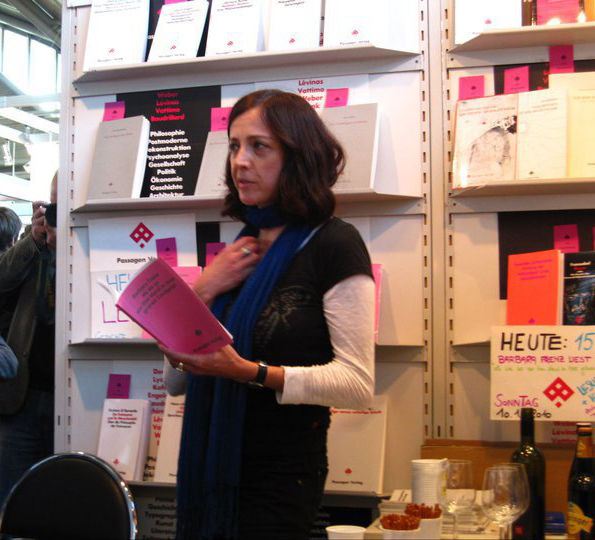 Barbara Frenz, Reading Frankfurt Bookfair, 10.10.2010 Barbara Frenz, Reading Frankfurt Bookfair, 10.10.2010